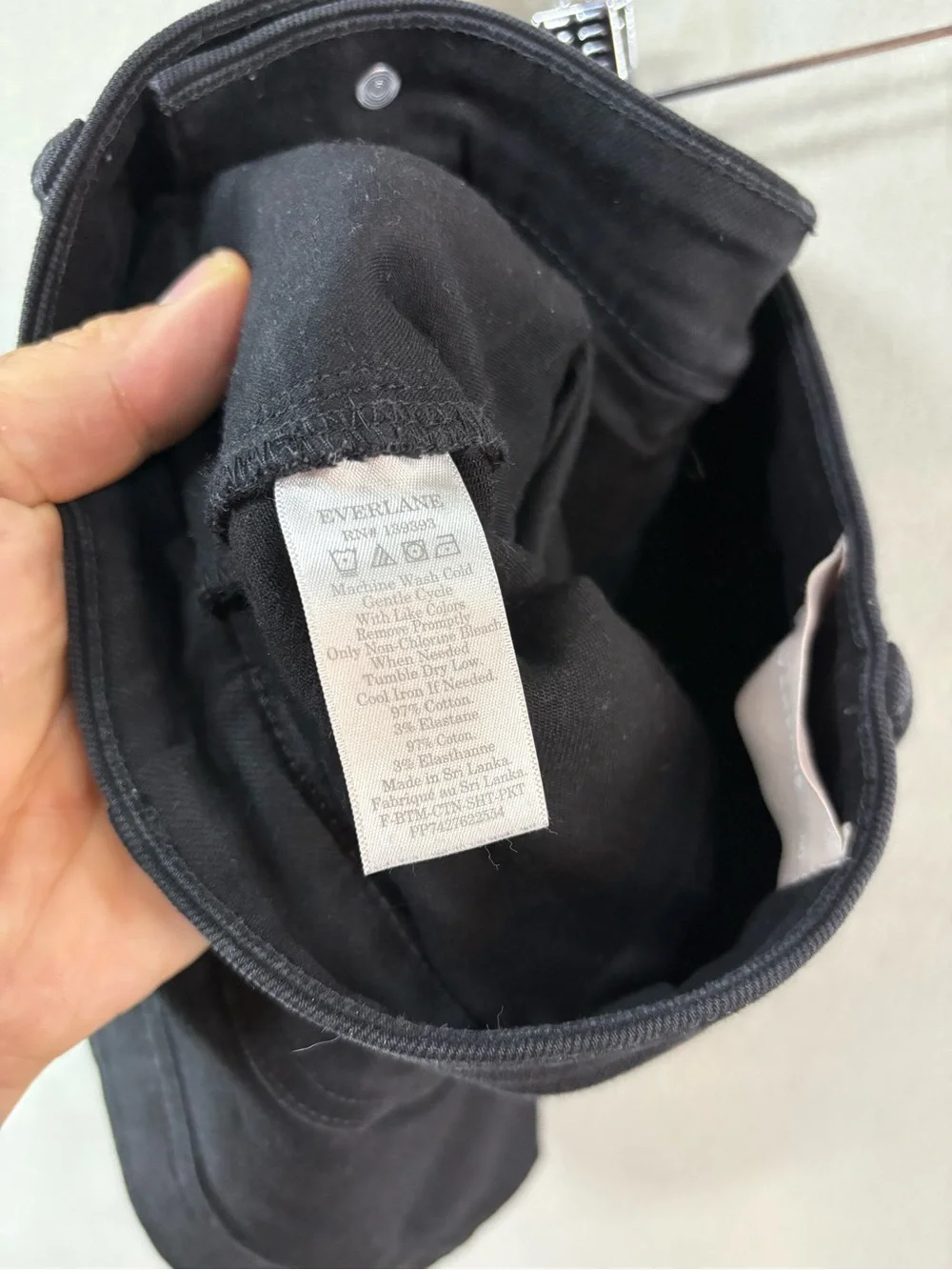 Everlane Black Denim High Rise Jean Shorts Womens Size 00 Stretch